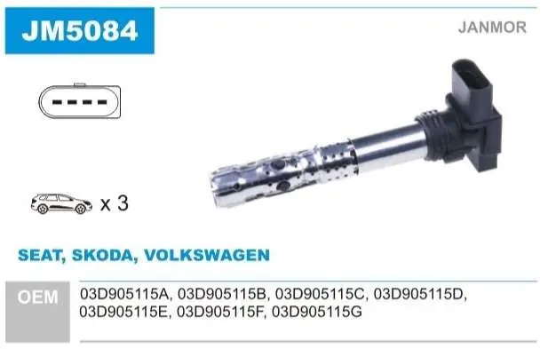CEWKA ZAPŁONOWA, SEAT IBIZA, SKODA FABIA, vw FOX/POLO, 2001-2014 | Wyprzedaż