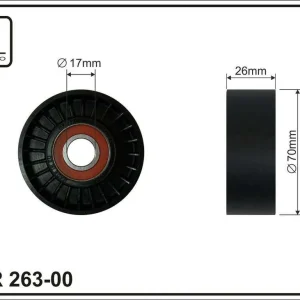 ROLKA NAPINACZA 76X17X26.5 PLASTIK-GŁADKA, ŁOŻYSKO NACHI JAPAN - Kup online