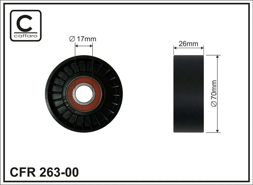 ROLKA NAPINACZA 76X17X26.5 PLASTIK-GŁADKA, ŁOŻYSKO NACHI JAPAN - Kup online