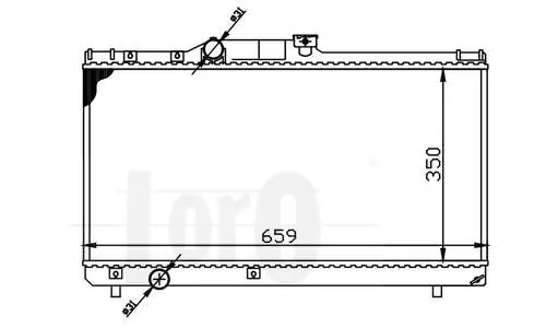 CHŁODNICA WODY /LORO/ TOYOTA COROLLA 07/92-03/97 - Top oferta